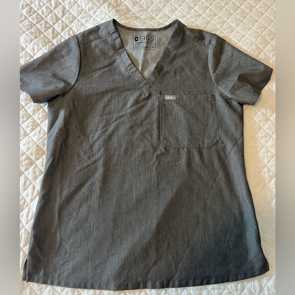 Figs Caterina Scrub Top Heather Gray size M